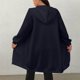 thumbnail image 4 of HongQid Women's Zip Up Hoodies Long Sleeve Long Tunic Sweatshirts Oversized Casual Waffle Fall Jacket Coat with Pocket, 4 of 5