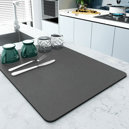 

Avdolw Soft Diatomaceous Mud Absorbent Kitchen Mat - Non-Slip Waterproof Dishwasher and Cup Mat with Variety of Styles (30x40cm to 50x60cm)