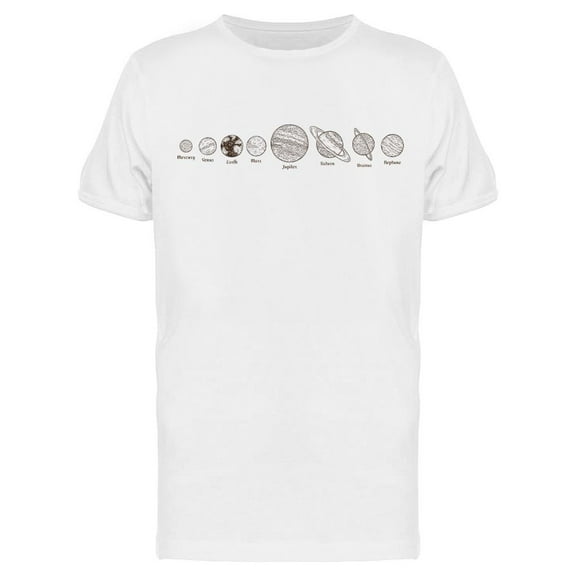 The Solar System Planets T-Shirt Men -Image by Shutterstock, Male Large