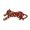 Red, variant on Leopard Alloy Lapel Pin Sparkling Rhinestones Stylish Fashion Brooch Jewelry