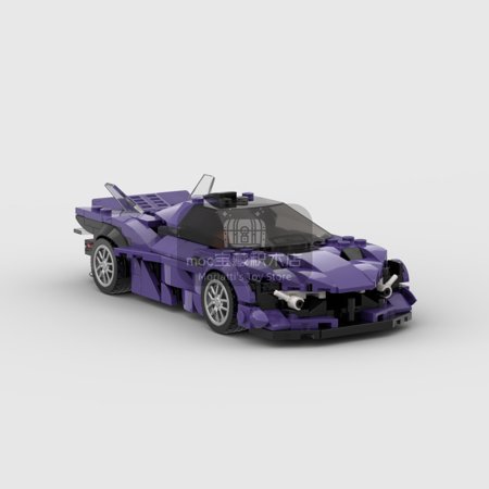 BeeEtMoc MOC-78010 – 299pcs Apollo IE/EVO Racing Sports Car, Speed Champion Racer Vehicle, Creative Garage Building Blocks Toy