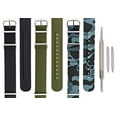 thumbnail image 6 of Morellato Isarco Silicone Watch Strap - Black/Camouflage - 18mm - Chrome-plated Stainless Steel Buckle - NATO Collection, 6 of 9