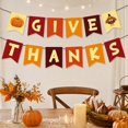 thumbnail image 6 of Thanksgiving Turkey Pumpkin Banner,Harvest Festival Cardstock Garland with Give Thanks Lettering for Party Background Home Wall and Holiday Scene Decor, 6 of 7