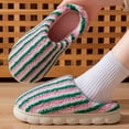 thumbnail image 4 of Gaexia Christmas Slippers,Fuzzy Slippers Winter Warm Indoor Outdoor Cozy Shoes With Striped Cute Candy Color Design,Funny Slippers, 4 of 7