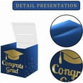 thumbnail image 4 of Graduation Card Box Holder, Congrats Grad Foldable Cardboard Decorations Box for Graduation Party Decoration and Grad Parties (Blue), 4 of 5