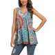 thumbnail image 3 of Qarigey Chaleco de mujer Camiseta sin mangas bohemia con cuello en V Chaleco de mujer Camiseta casual Prendas para la parte del cuerpo orquidea sol M, 3 of 6