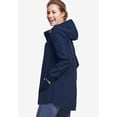 thumbnail image 3 of Ellos Women's Snap-Front Hooded Raincoat Raincoat, 3 of 5