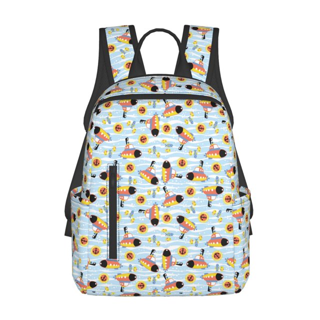 Fotbe Submarine With Fishes Undersea Mochila Ligera para Hombres y Mujeres - Duradera y Resistente al Agua, Ideal para Escuela, Trabajo, Viajes y Uso Diario