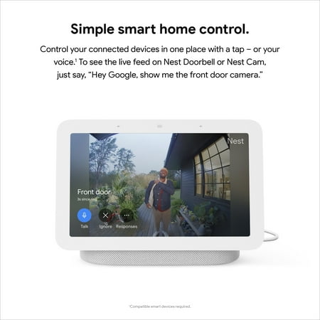 Google Nest Hub 2nd Gen - Smart Home Display with Google Assistant - Chalk