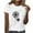 White, variant on Tops for Women Sexy Casual,Shorts for Women,Womens Casual Print Pullover Round Neck Short Sleeved Top,Tops for Women,3/4 Sleeve Tops for Women