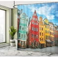 thumbnail image 5 of Ambesonne Colorful Shower Curtain, Stortorget Public Square, 69"Wx84"L, Pale Sky Blue Multicolor, 5 of 5