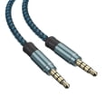thumbnail image 3 of Uxcell White Aux Cable 3.5mm Male to Male Nylon Braided 10Ft Auxiliary Cord Blue, 3 of 6