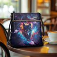thumbnail image 3 of Kuiaobaty Wolf Galaxy Planet Print Crossbody Bag for Women, Medium Size Vegan Leather Messenger Handbag Crossbody, Large Capacity Shoulder Purse with Adjustable Strap for Travel, 3 of 7