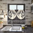 thumbnail image 4 of Yayeee Kitchen Curtains Tier Pair Light Filtering 27"x36" Rod Pocket Short Cafe Window Panel, Beige Moon, 4 of 7