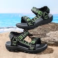 thumbnail image 4 of Wagiet64; Big Boys' Shoes Skid-Resistant Sport Sandals, Open Toe, Flat Heel, Green, 11-11.5 Years, 4 of 8