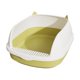 thumbnail image 1 of Caja de arena para gatos, arenero duradero, antisalpicaduras, con pedal para tamizar la arena, semicerrado Verde S, 1 of 9