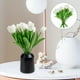 thumbnail image 5 of 24 piezas de tulipanes falsos, flores artificiales, tulipanes falsos, adornos para ramos de flores, 5 of 7
