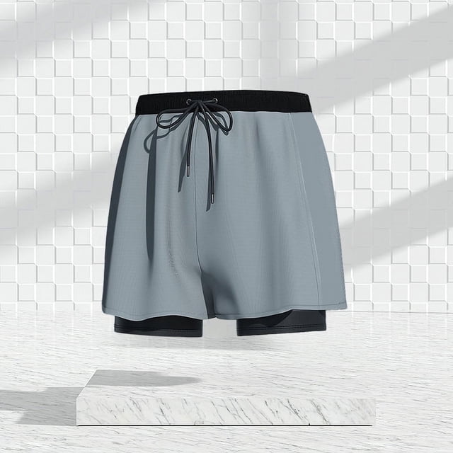Bañador para hombre, antivergüenza, holgado, de secado rápido, conjunto de traje de baño tipo bóxer, pantalones de playa, equipo de natación para aguas termales