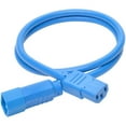 thumbnail image 2 of Tripp Lite 3ft Heavy-Duty Power Extension Cord (IEC-320-C14 to 320-C13), Blue, 2 of 5