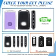 thumbnail image 2 of Key Fob Cover Compatible with Mazda 3 6 CX-5 CX-9 CX-30 CX-50 CX-70 2019-2025 Keychain Case Holder Protector,Silver/Purple, 2 of 6