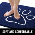 thumbnail image 5 of Buganda Dog Door Mats for Muddy Paws, Washable Dirt Trapper Front Door Rugs, Non-Slip Absorbent Chenille Indoor Doormats(30"x20", Navy), 5 of 9