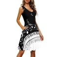 thumbnail image 2 of FKELYI Music Piano Keys Sleeveless Dress Size XL Polyester Sleeveless Midi Dress for Women Comfortable Hoilday Twirl Swing Dresses, 2 of 4