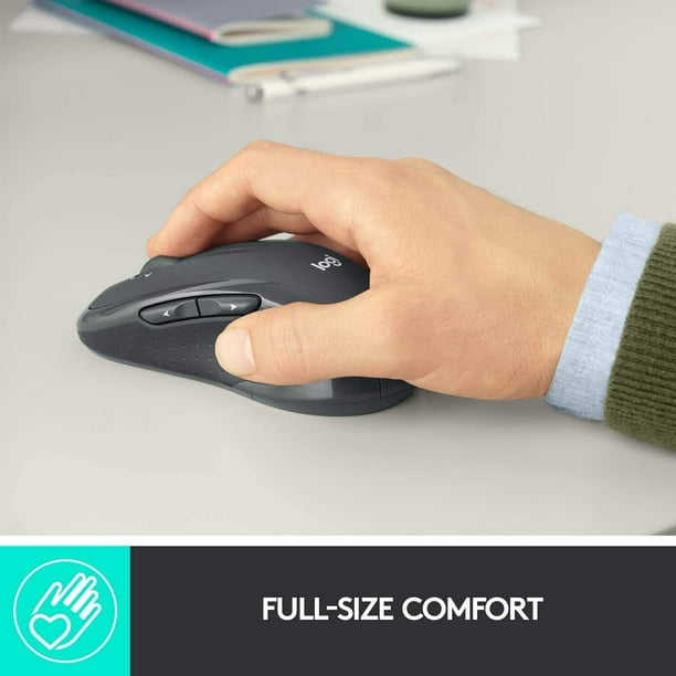Logitech M510 Wireless Computer Mouse – Shape with USB Unifying Receiver, with Back/Forward Buttons and Side-to-Side Scrolling, Dark [Non-Retail Packaging] - Walmart.com