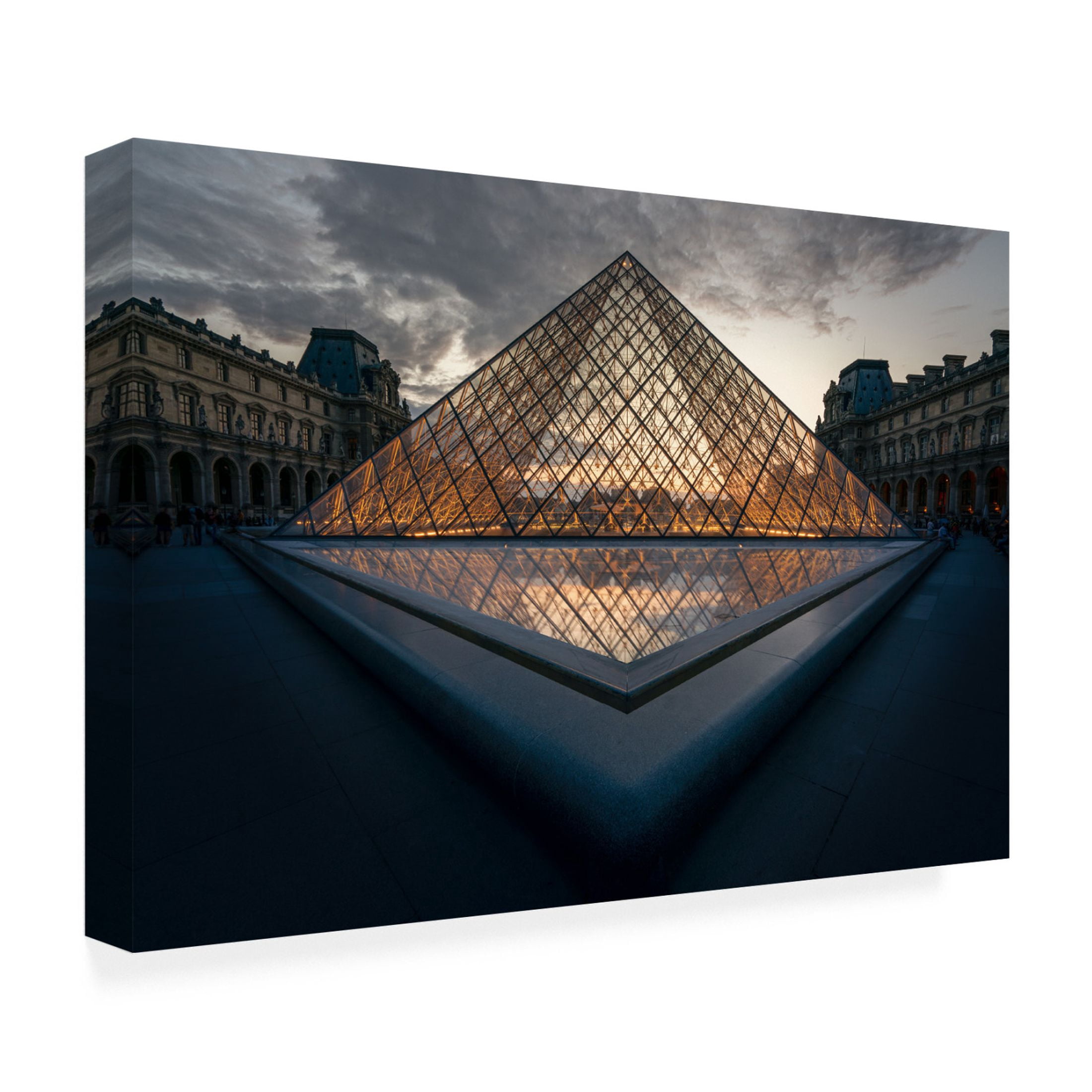 Canvas Wall Art - Adamo Prieto 'Louvre1' Wall Art for Living Room, Bedroom, or Office Décor by Trademark Fine Art - 47 x 30 Inches