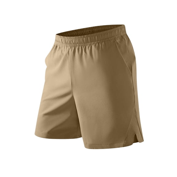 Khunlpohl S-8XL Mens Casual Shorts Lightweight Breathable Solid Color Loose Elastic Waist Drawstring Running Shorts