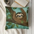 thumbnail image 3 of SHANXI  Throw Pillow Covers, Sleepy and Happy Soft Square Pillow Cases ,Decorative Pillowcase Suitable for Bed Car Sofa Home 22x22in, 3 of 5