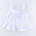 thumbnail image 5 of XIYNBAOK Girls Clothing Set Size 8 6 Year Old Girl Outfits Girls 4t Outfits Preppy Shirt and Golf Shorts Baby Girl 9-12 Months Clothes, White 3-6 Months, 5 of 8