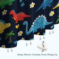 thumbnail image 6 of Dark Cartoon Dinosaurs Flowers Hearts Palm Trees Pattern Shower Curtain 36"x72" ,Bathroom Decorative Shower Curtains Set with 12 Hooks,Modern Waterproof Washable Shower Curtain, 6 of 6
