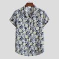 thumbnail image 3 of POTETI Hawaii Men's Shirts Beach Tropical Casual Short Sleeve Button Down Shirt Tops, 3 of 9