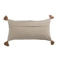 thumbnail image 4 of Bloomingville Woven Cotton Striped Lumbar Pillow with Chambray Back and Tassels, 4 of 5