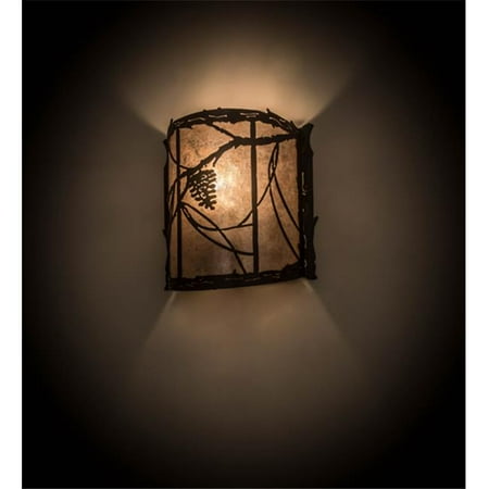 Meyda 177793 9 In Whispering Pines Wall Sconce 44 Timeless Bronze Silver Mica Rustic Lodge Nouveau Walmart Canada