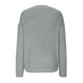 thumbnail image 6 of Bnwani Womens Sweaters Fall 2023 Oversized V Neck Long Sleeve Loose Blouse Top Knit Gray Womens Fall Sweaters 2023 Size L(US:8), 6 of 8