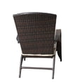thumbnail image 5 of Gzxs Patio Wicker Chair with Beige Cushions, Outdoor High-Back Chair with Large Seat & Armrests for Deck, Garden & Backyard, Brown, 5 of 10