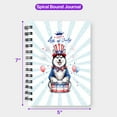 thumbnail image 5 of Happy 4th of July Patriotic Siberian Husky Marching Band Uniform Balloons Fireworks Spiral Bound Journal Husky Dog Lover Gifts 5x7in Spiral Notebook - 13009, 5 of 5