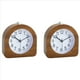 thumbnail image 1 of 2X Reloj Despertador Sin Tictac Reloj Despertador de Madera Retro con Luz de Alarma de Esfera Reloj de Mesa Silencioso con FuncióN de RepeticióN A, 1 of 5