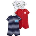 thumbnail image 1 of Romper Simple Joys by Carter's, paquete de 3 unidades, para bebé, con cierre rápido, azul marino, 1 of 2