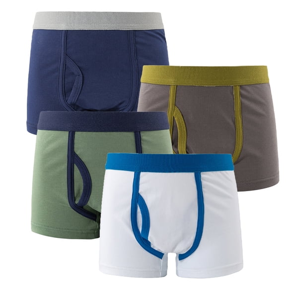 KYAIGUO 5-Pack Kids Toddler Boys Cotton Boxer Underwear Baby Soft Cotton Briefs Four Corners Shorts 2-12Y