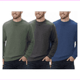 thumbnail image 2 of GH Bass Mens Pullover Crew Neck Sweatshirt Basic  ,BLACK HEATHER , Sz (L), 2 of 2