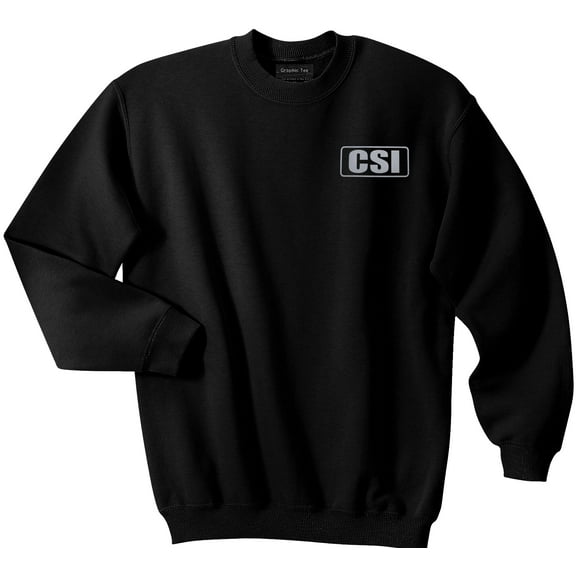 CSI sweatshirt with REFLECTIVE LOGO, secret agent sweatshirt.