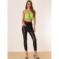 thumbnail image 3 of Camisola Y2K para mujer, entrecruzada, ahuecada, para fiesta, Club, recortada, camisola, chaleco de tubo Verde M, 3 of 5