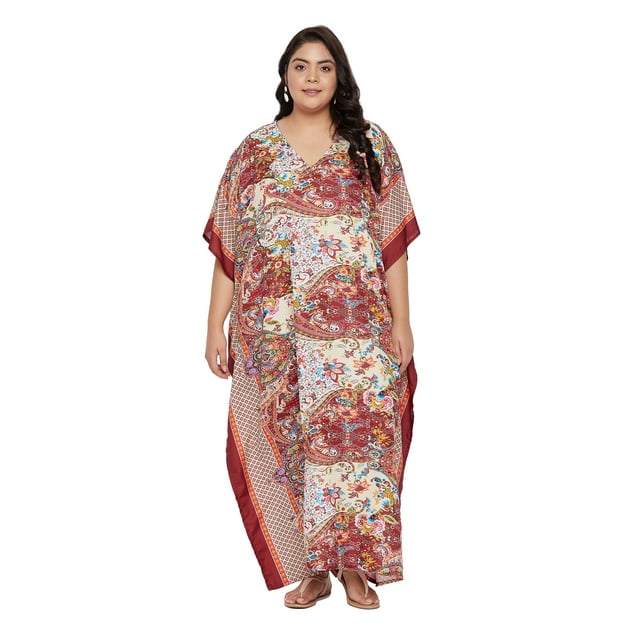 Oussum Robes Caftans Grande Taille pour Femmes Longue Robe Maxi Caftans pour Dames