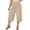 *Khaki, variant on VBVC Women's Plus Wide Leg Capri Pants , Ladies' Scalloped Hem High Waist Cropped Pants , Summer Casual Loose Lounge Trousers For Women, Army Green , L-5XL
