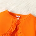 thumbnail image 2 of PatPat 2pcs Toddler Girl Halloween Letter Pumpkin Print Sleeveless Dress and Ruffled Cardigan Set, 2 of 6