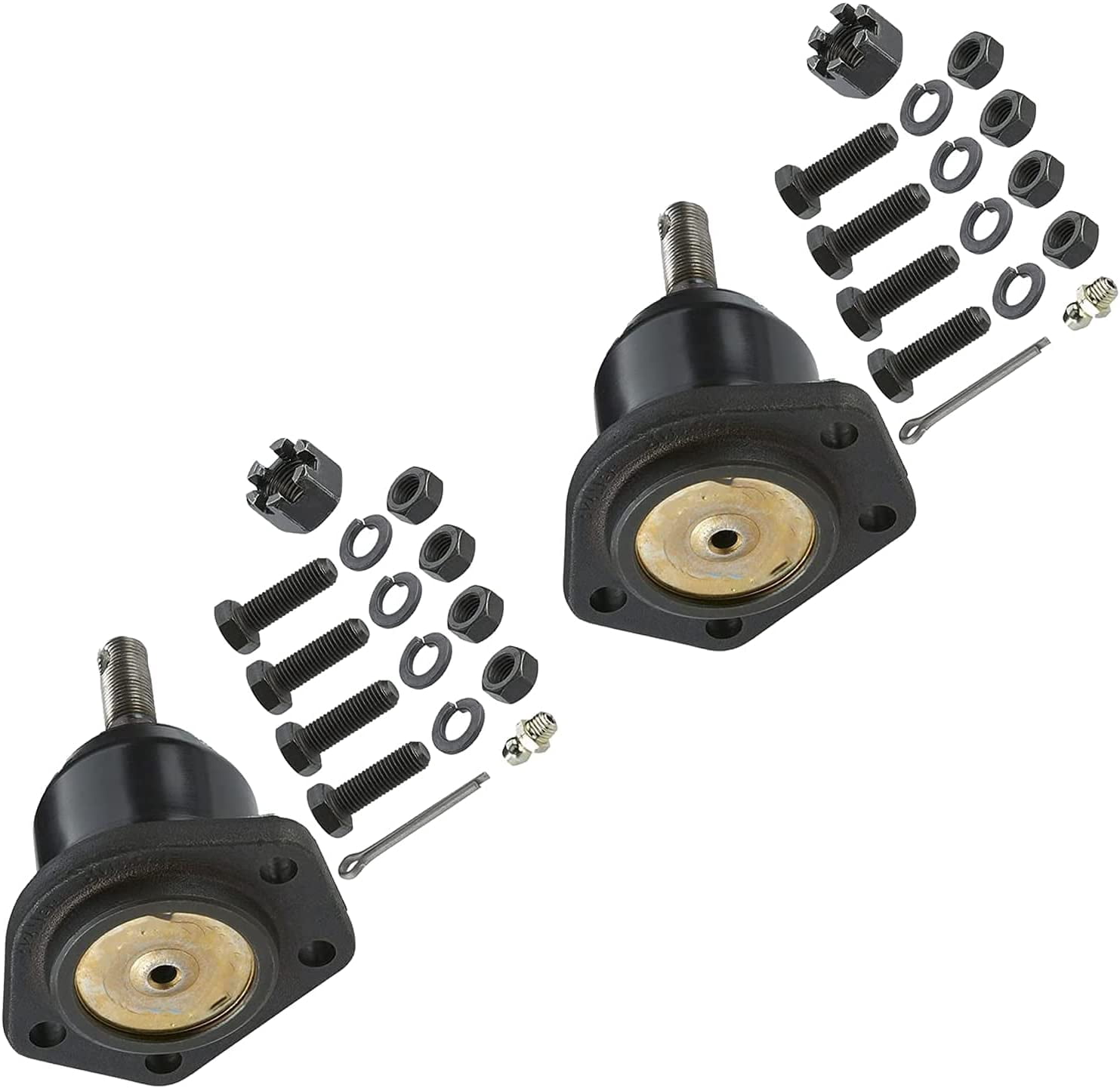 Detroit Axle - 4 Front Ball Joints for Chevy GMC C10 C15 G10 G15 P10 P15 R1500 C1500 G1500 G2500 R1500 P1500 Suburban Pickup Upper and Lower Ball Joints Replacement