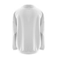 thumbnail image 7 of Women's Waffle Knit Lapel Collar Half Zip Pocket Sweatshirt, Solid Color Long Sleeve Pullover Top with Soft Comfort Fabric for Casual Daily Wear, Street Fashion and Versatile Outfits White L, 7 of 7