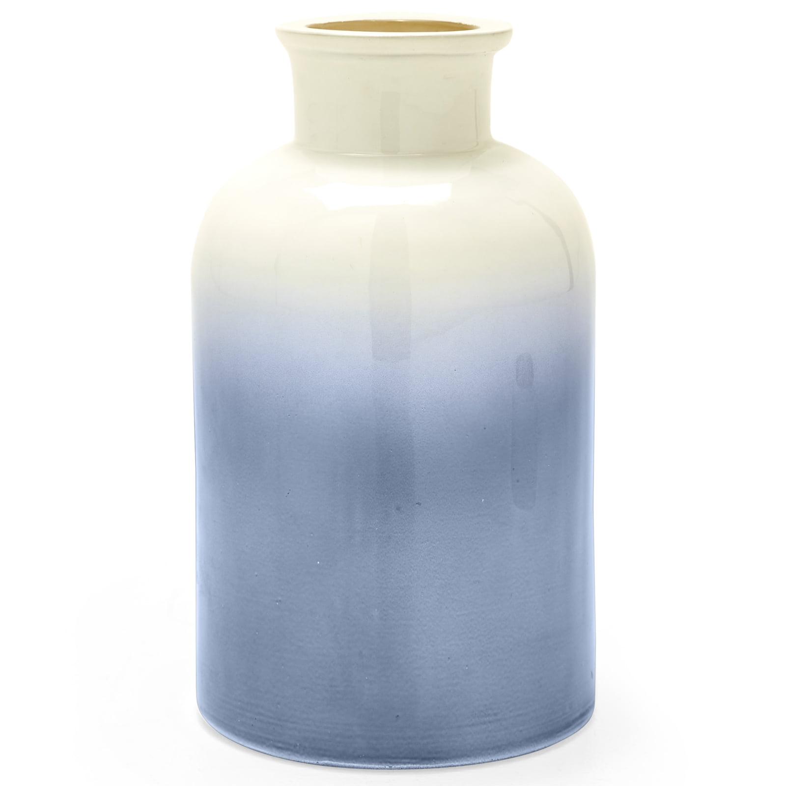 white Blue NEW 3 pc MoDRN Scandinavian Ombre Glass Vase set 